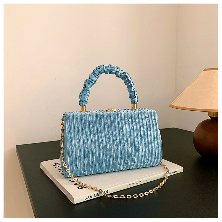 Women Ladies Satin Crystal Bridal Handbag Clutch Party Wedding
